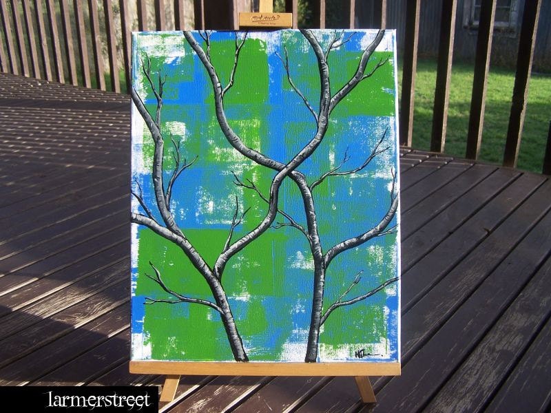 Canvas Art - Abstract Reality with Trees