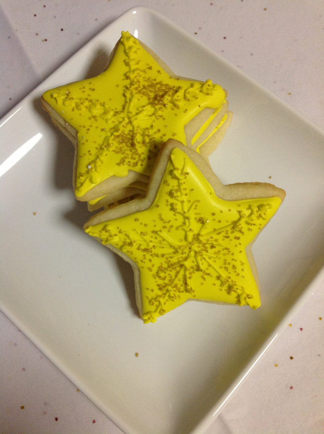 Star Sugar Cutout Cookies Christmas Royal Icing Gifts