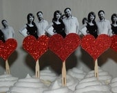 Photo cupcake toppers. Wedding and Anniversary themed