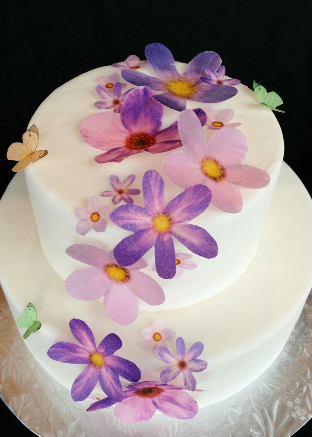 Items similar to Lavender/Purple Edible Flowers Edible Image Cake Topper / Cake Decoration