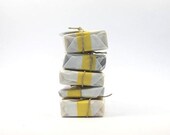 SCRUB SOAP SAMPLER. Five guest-sized scrub soaps. All Natural vegan cold-process soap. Gift bag set. Samples.