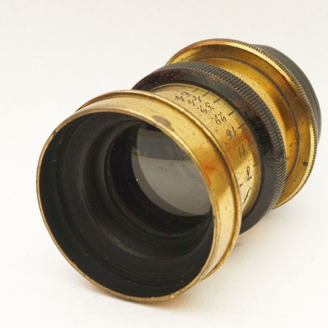 Vintage Brass Lens Rapid Rectilinear Lens for Large by BrassLens