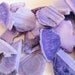 Purple Druzy Agate Large Freeform Flat Slab Stone Pendant Beads Strand 27-50mm