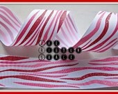 1.5 Glitter Red, Hot Pink, White Zebra Grosgrain Ribbon Il_170x135