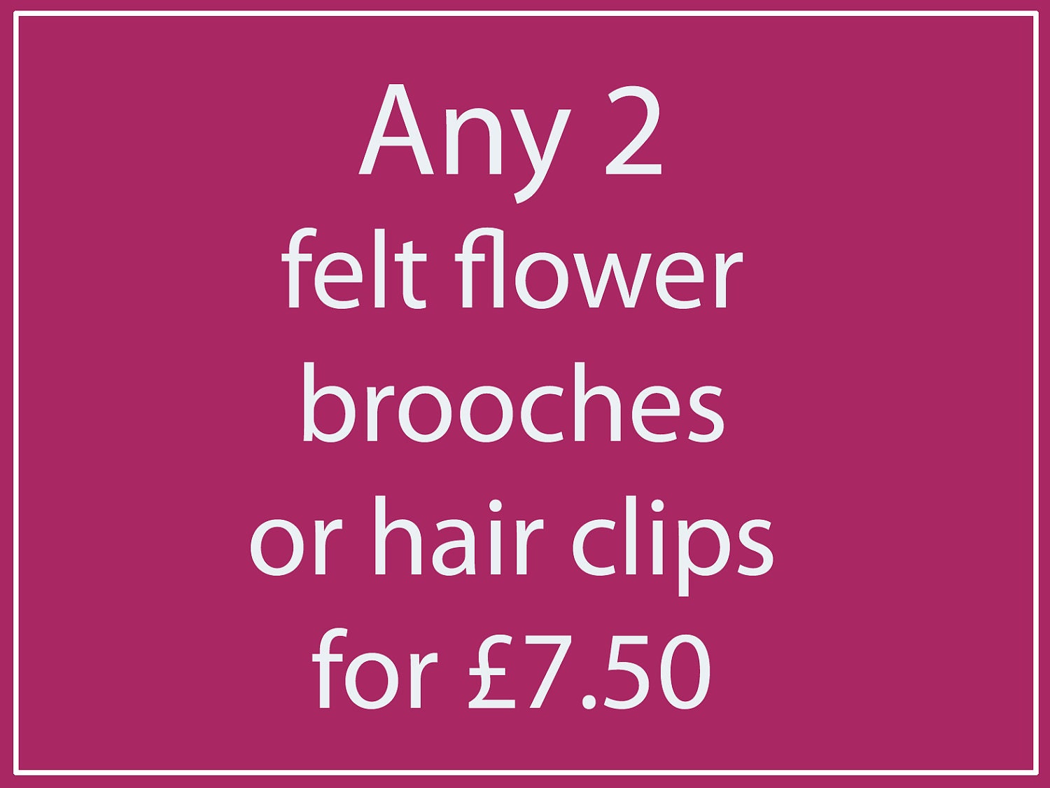 Handmade Felt Flower Brooch or Hair Clip