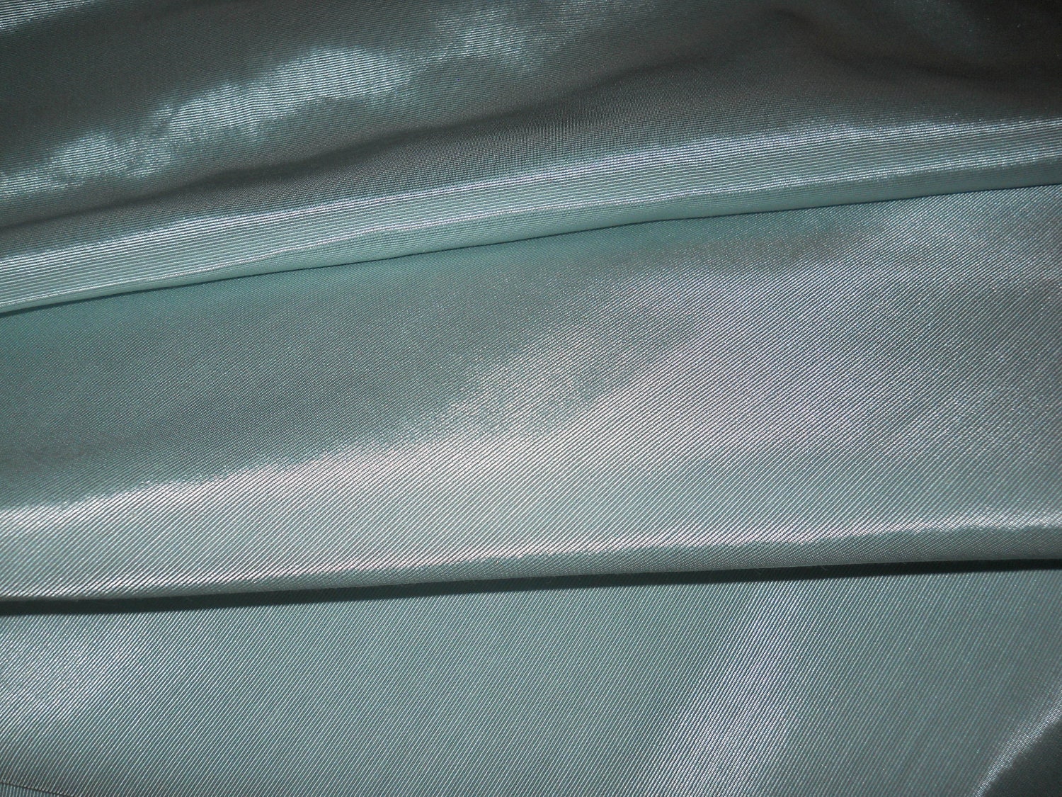Blue Fabric,  Aqua Teal Blue Satin Stylish Fashion Home Decor Fabric. (1) Yard 36'' Length, 54'' Width