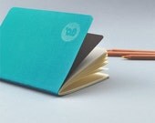 Turquoise Pocket Notebook - Handmade and Letterpressed printed