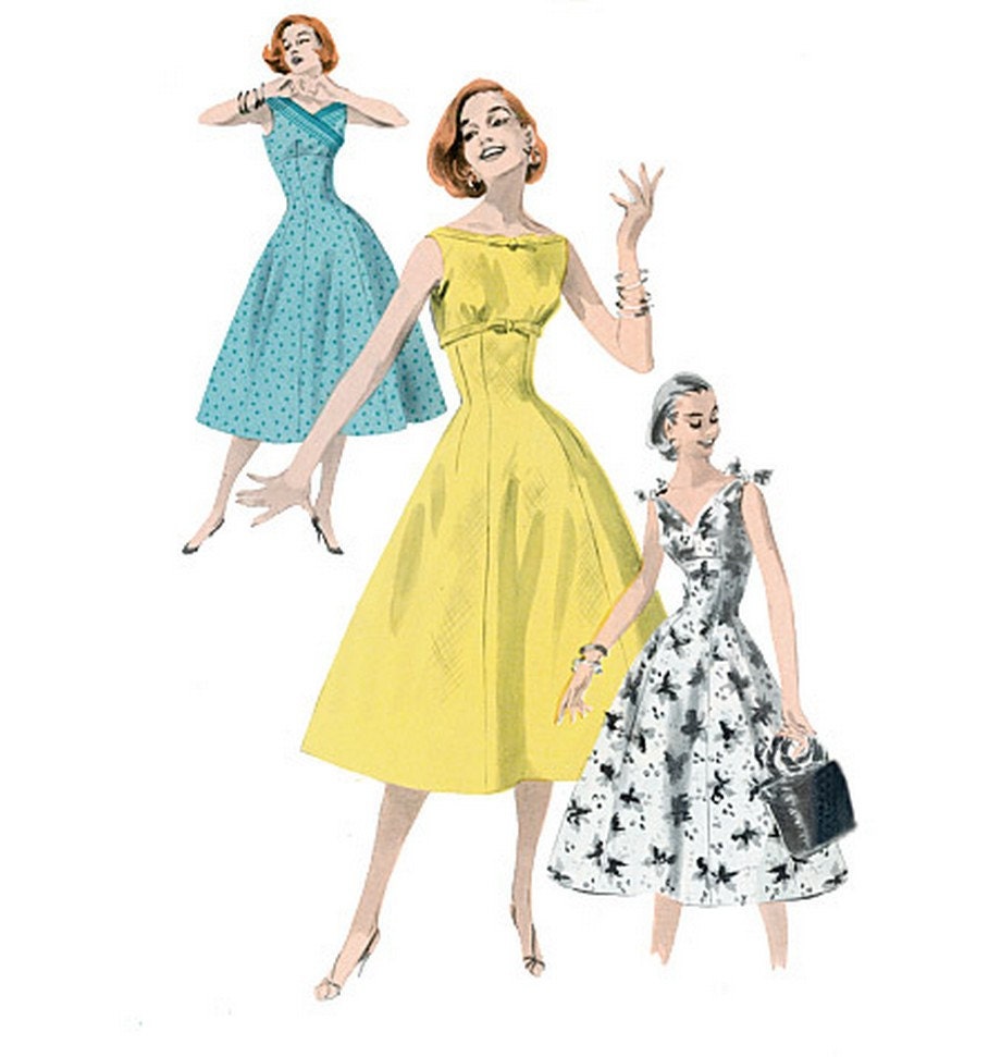 Vintage inspired dress, made to measure from Butterick Pattern B5603