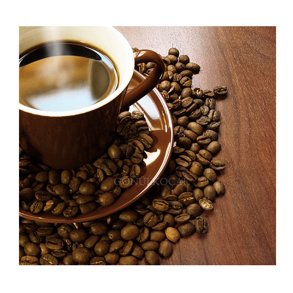 Coffee decor for kitchen - Still Life Photography, Kitchen Decor,  Kitchen Artwork, Love Coffee, brown, coffe shop,   8''x 8'' inch.