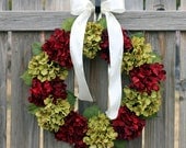 Fall Wreath, Christmas Wreath, Holiday Wreath, Christmas, Christmas Hydrangeas, Front Door Wreaths, Holiday Home Decor