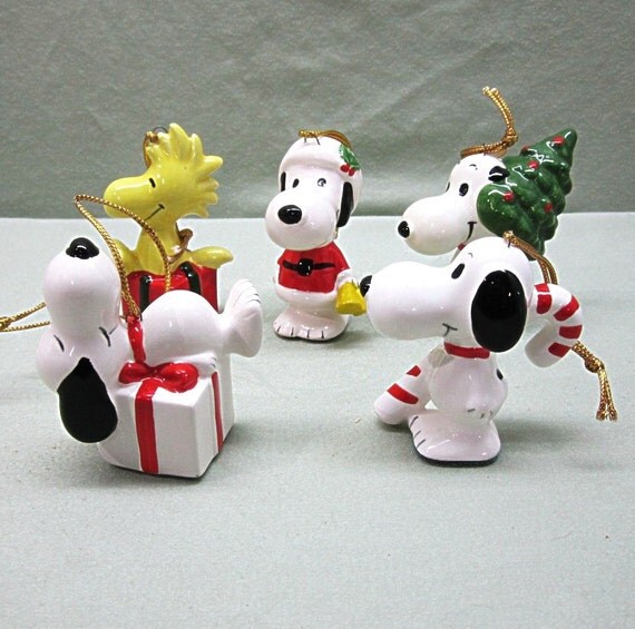 peanuts snoopy ceramic christmas ornaments vintage by cobayley peanuts snoopy ceramic christmas ornaments vintage by cobayley