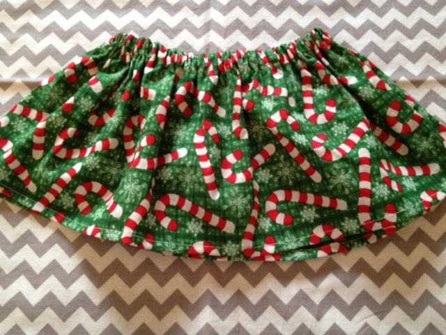 Candy Cane Twirl Christmas Skirt