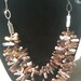 Bronze Flat Pearl necklace and sterling sliver.
