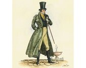 Gentleman - 8x10 - fine art print from original graphic illustration- home decor - romantic