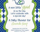 Preppy Whale Lil Squirt Baby Shower Invitation - Printable Il_170x135