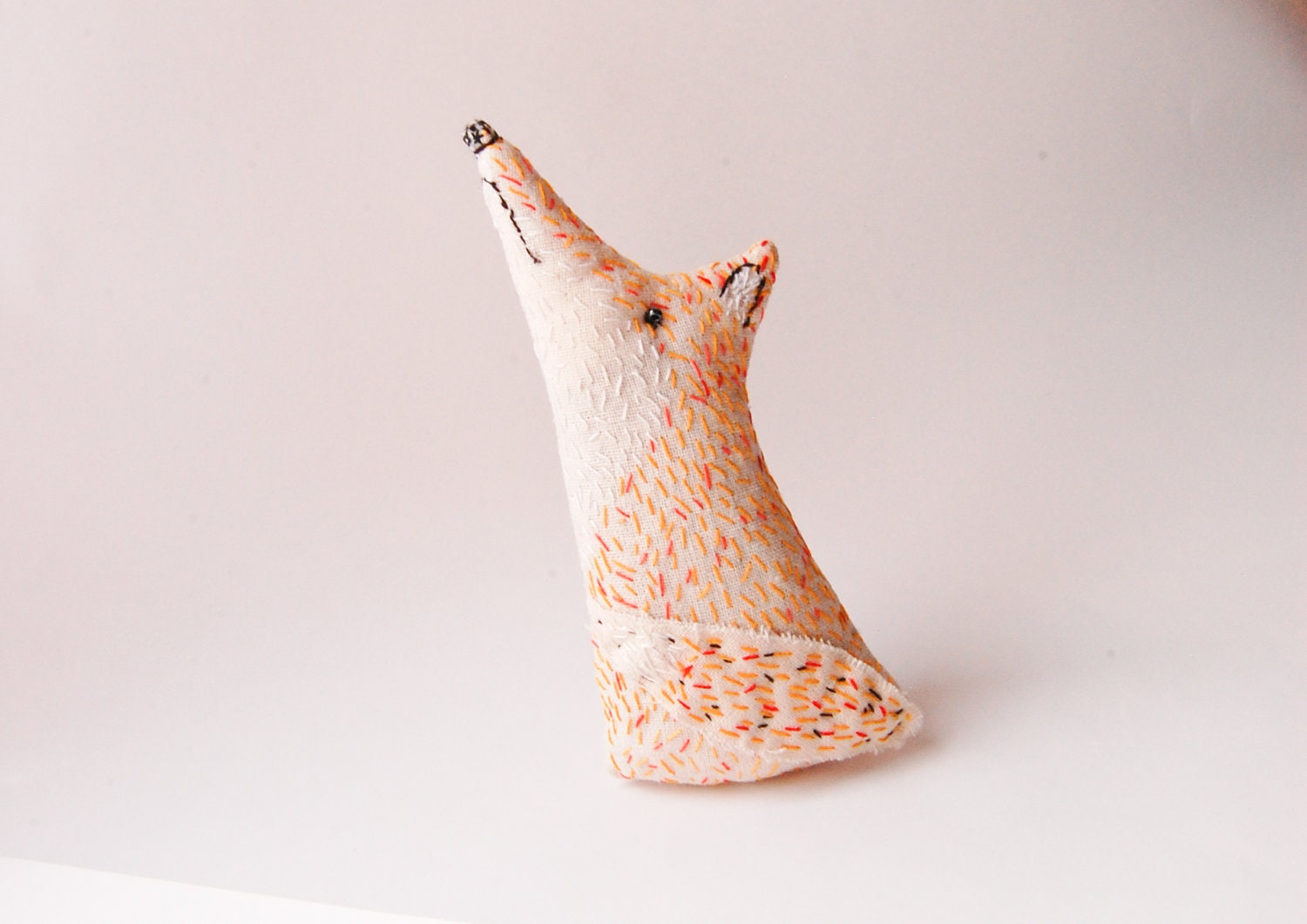 Fox Toy Softie - Fabric Stuffed Toy - Cotton Animal Doll - Fox Plushie for Children
