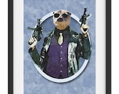 30% OFF TODAY Geekery poster The Matrix Morpheus Art print Otter humor weird 1403PT