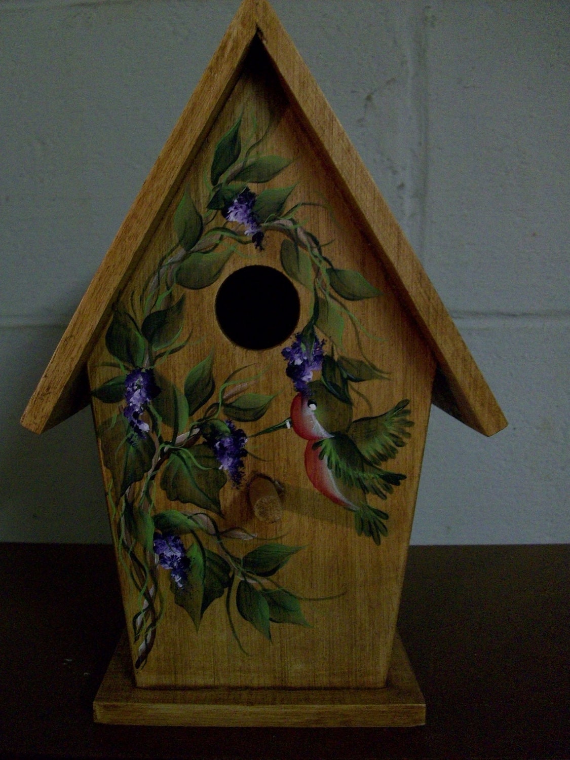 wisteria and hummingbird bird house by karenskraftsandmore wisteria and hummingbird bird house by karenskraftsandmore