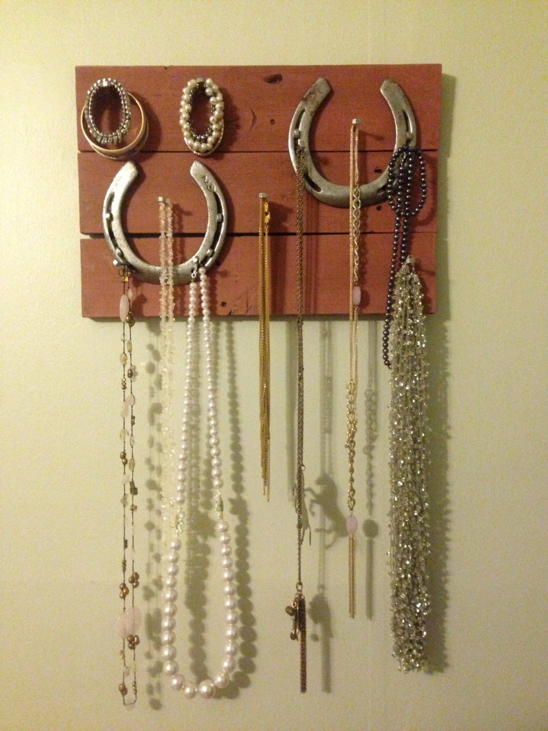Items similar to Horseshoe Jewelry Organizer / Storage / Holder on Etsy