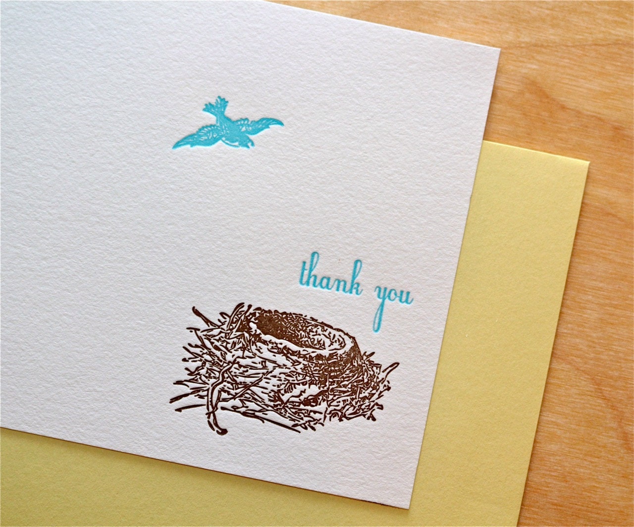 Letterpress stationery, letterpress notecards, bird stationery, bird notecards, thank you notes