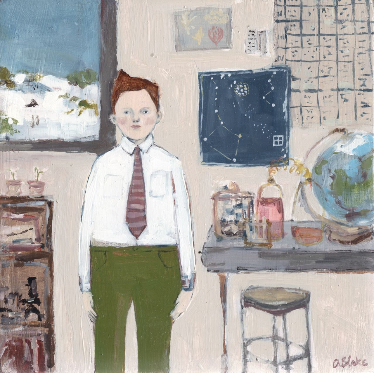 despite the best of intentions, maxwell could not believe in magic - print of original oil painting