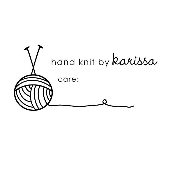 hand knit 1 rubber stamp - self-inking