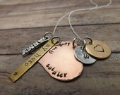 Hand stamped jewelry-personalized jewelry-sterling silver-copper-brass-military-army-navy-coastguard-marine