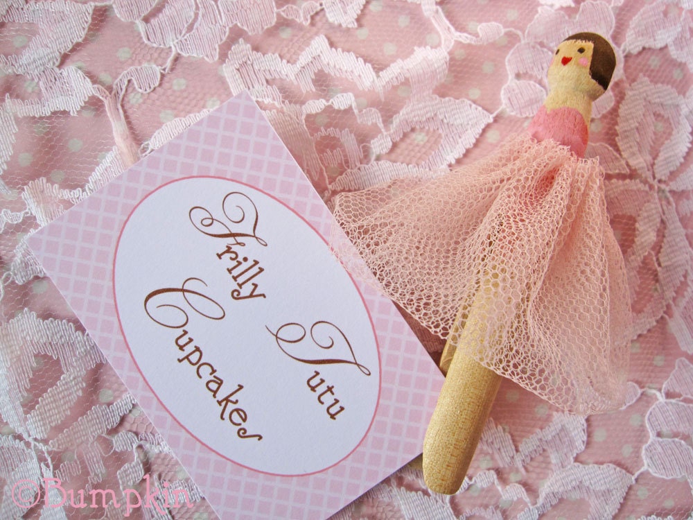 Ballerina Peg Doll Party - Personalised Food Signs x 5