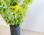Lines Tall Bud Vase - Felted Wool - Medium Grey