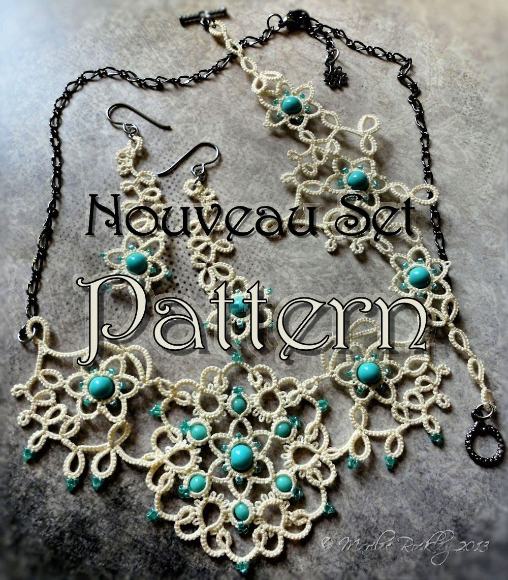 PDF Tatting Pattern "Nouveau" Tatted Set Instant Download