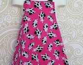 Pretty Girls Apron with Cows and Polka Dots