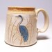 Great Blue Heron Pottery Coffee Mug Limited Series 194 (microwave safe) 12oz