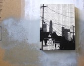 Los Angeles - Dark City no3 -  MOUNTED 9 x 12 Book Page Print - Echo Park California