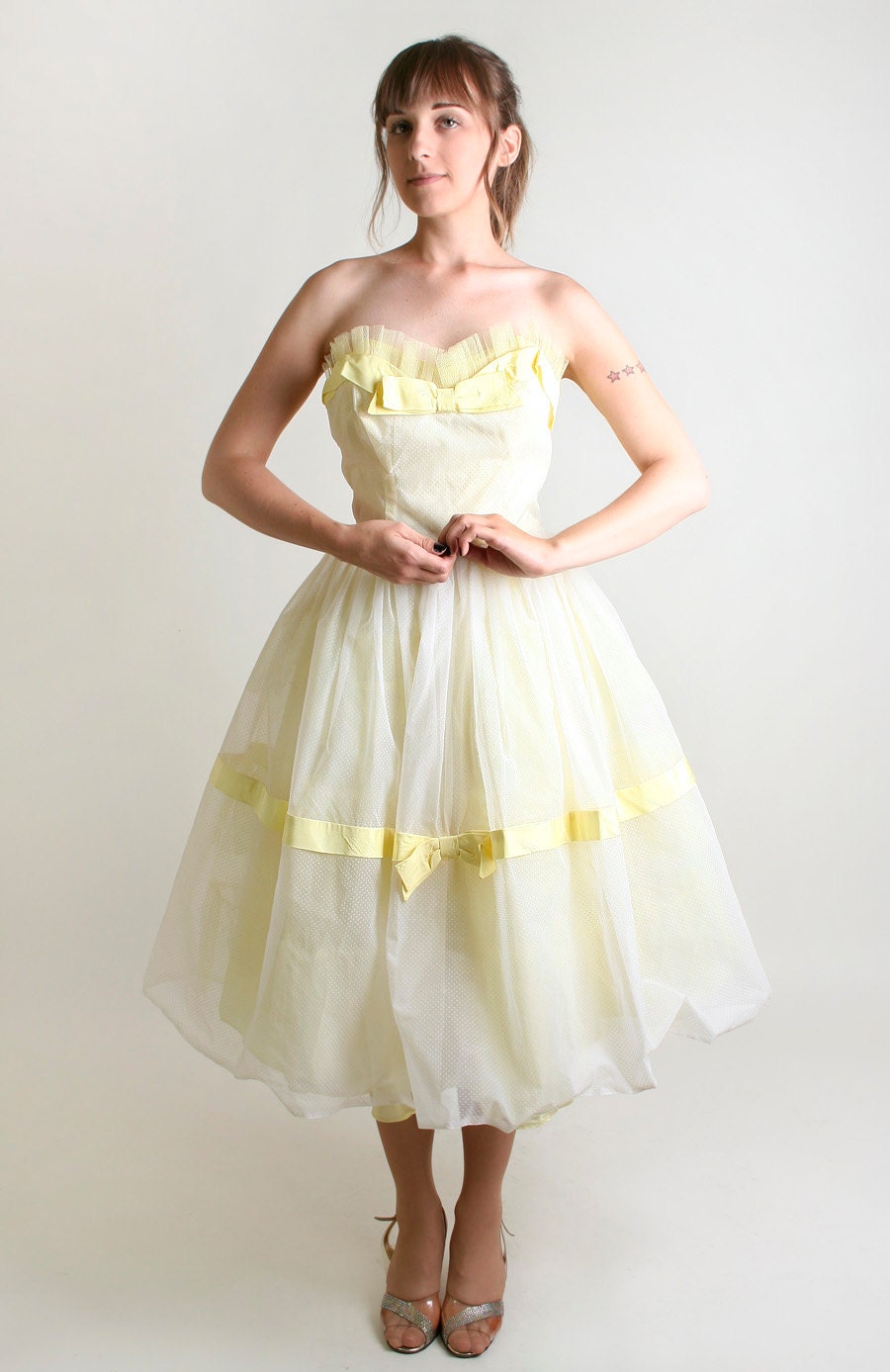vintage yellow dress