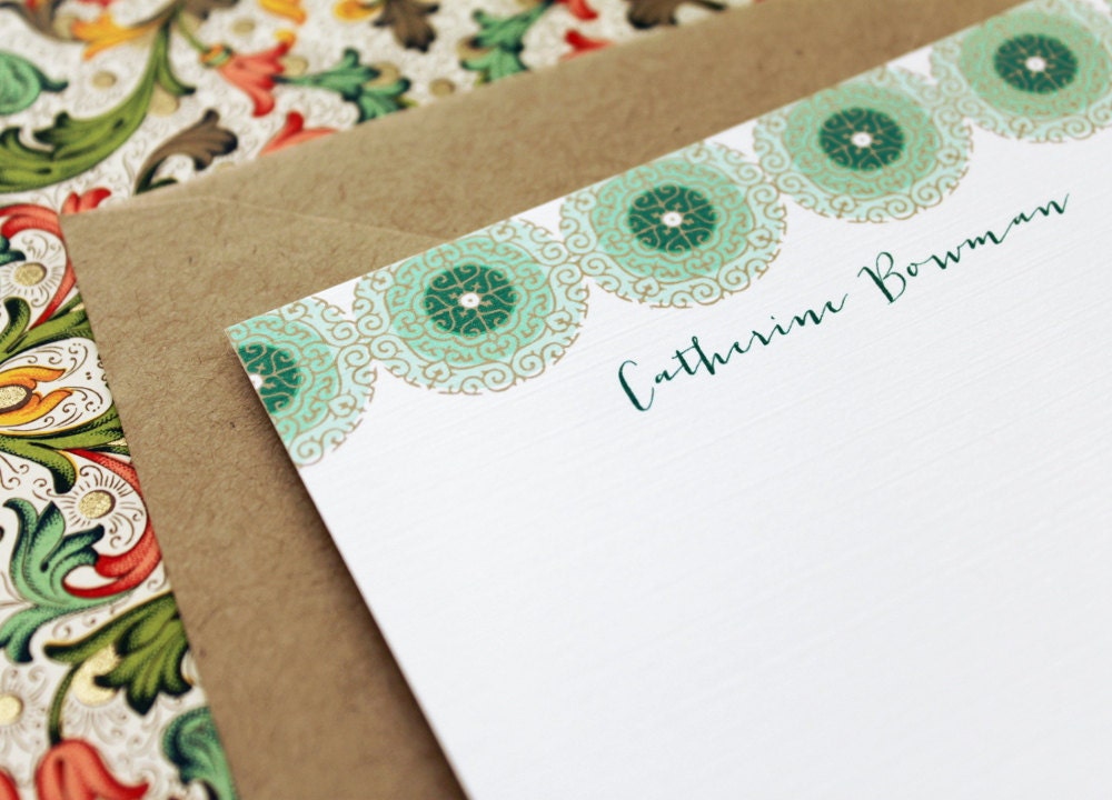 personalized  suzani notecards - set (10)