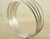 Argentium Sterling Silver Four Layer Ring
