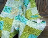 A Richly Colored Whimiscal Patchwork Quilt - Handmade by September Oaks