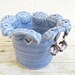 Earring Cup Bowl Handmade Pottery Jewelry Holder Ceramic Blue