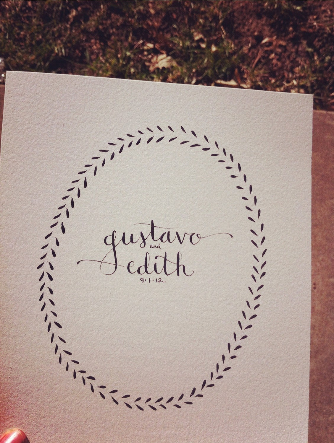 CUSTOM Calligraphy Art- 8x10 inches