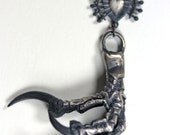 nevermore. sterling silver crow claw necklace.
