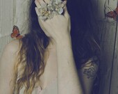 FLOWER GIRL Rings in Baby Blue and Cream Ready to Ship