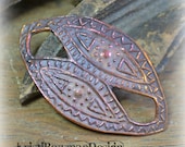 One (1) Copper Original Texture Shield Bracelet Component