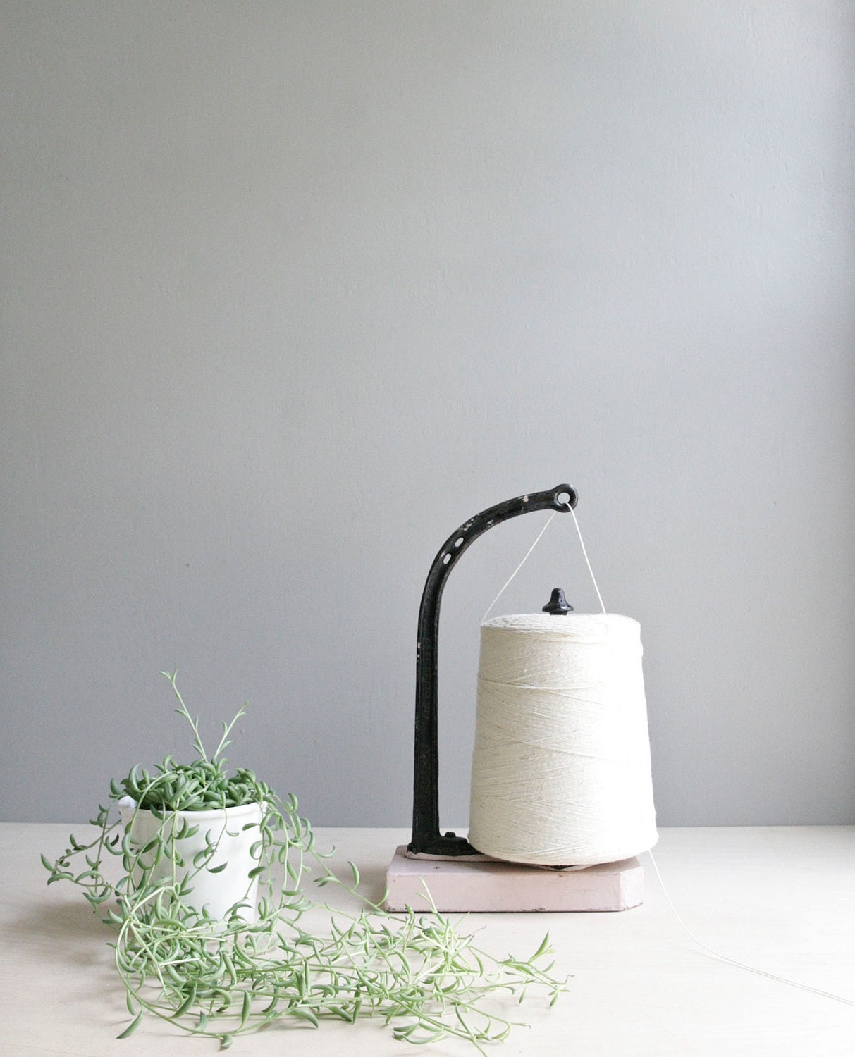 antique industrial string holder