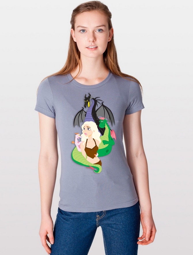 Mother Of Dragons Womens Fitted Tee Shirt - Disney / Game of Thrones Mashup