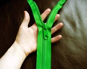Long Large Tooth no.10 ZIPPER in Green by orgXIIIorg