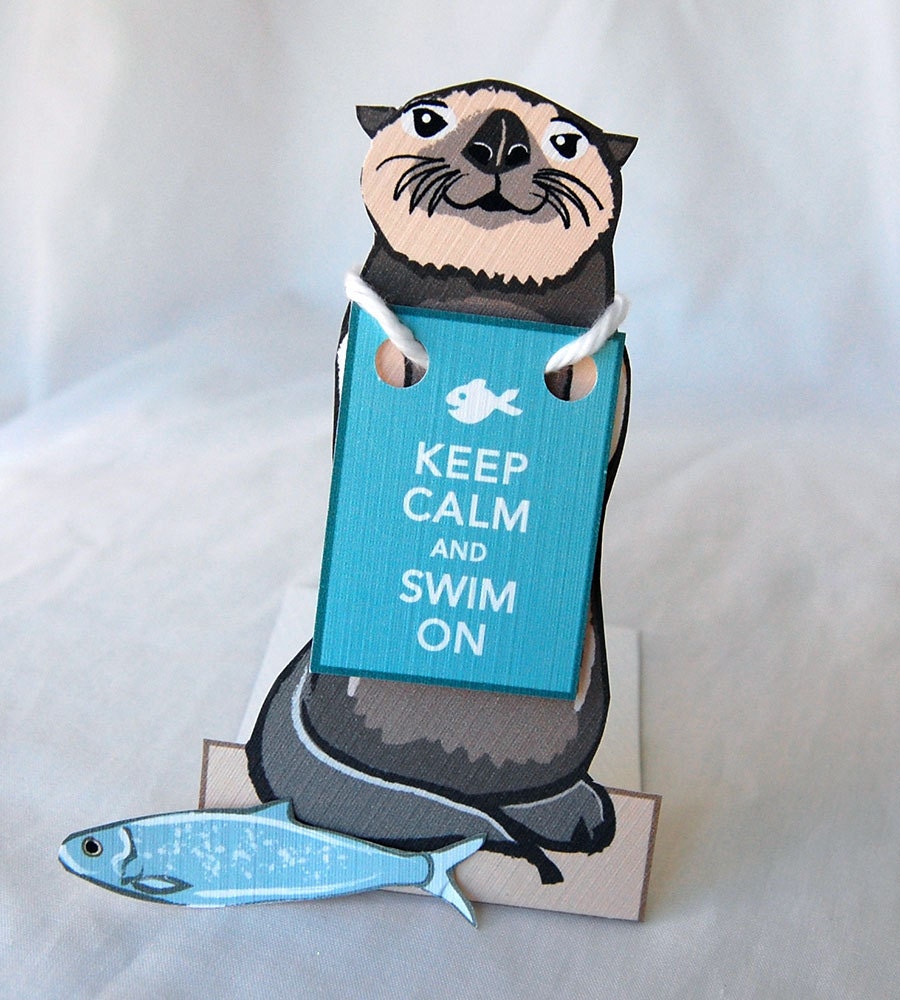 Keep Calm Otter - Desk Decor Paper Doll