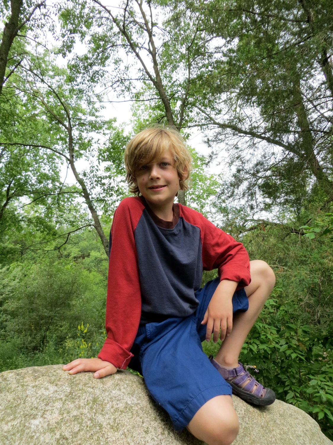Organic boy clothing - Hemp Baseball Shirt - long sleeve