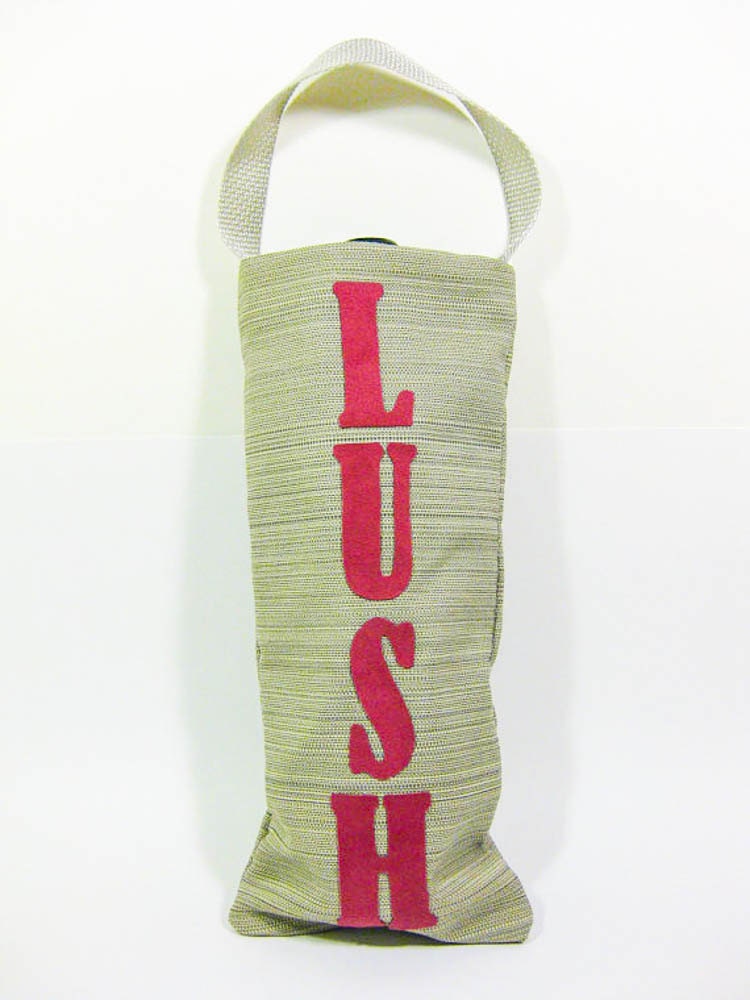 Wine Bag - Reusable - Lush in Pink Suede
