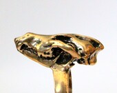 Wolf Skull Ring in Solid Bronze
