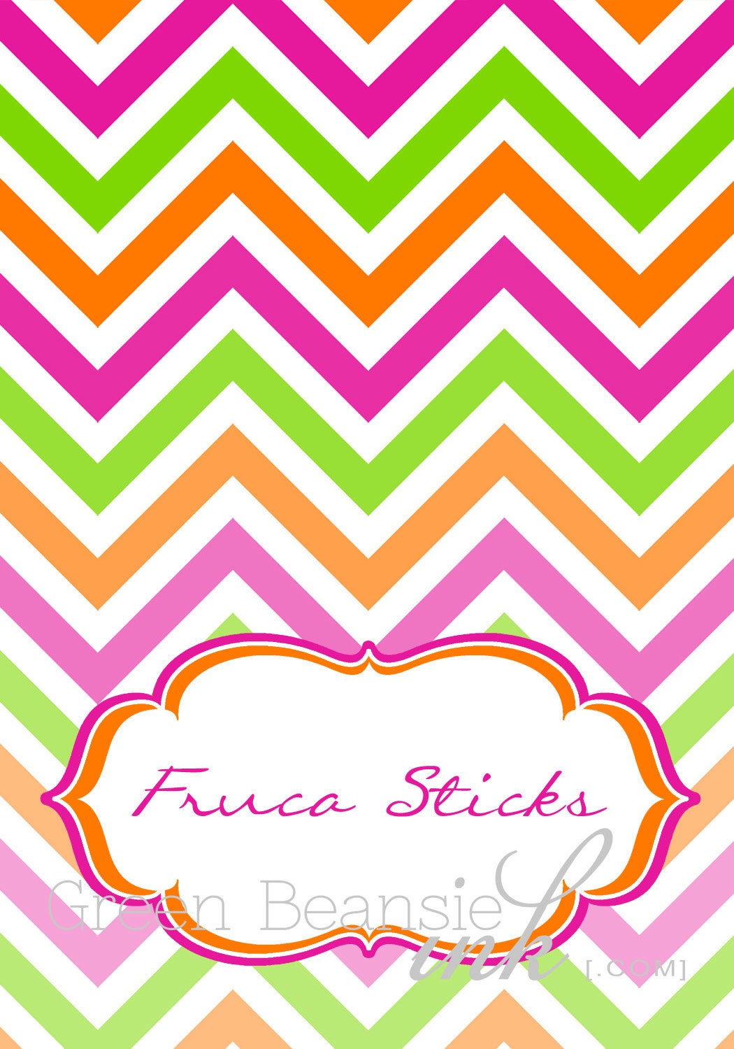 COLORFUL CHEVRON Printable Food Labels Il_170x135